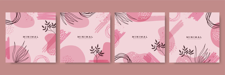 Creative hard paint cover design backgrounds vector. Minimal trendy style organic shapes pattern with copy space for text design for invitation, Party card, Social Highlight Covers and stories page