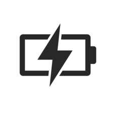 simple battery charging icon