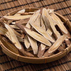Chinese herbal medicine Astragalus root.