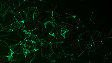 Network connection structure. Technology connect big data. Science background. Business futuristic backdrop. 3D rendering.