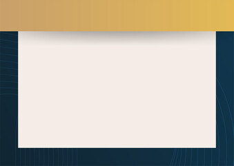 Fototapeta premium Modern simple blue and gold abstract background. Suitable for business card, presentation, flyer, brochure, print, and certificate template.