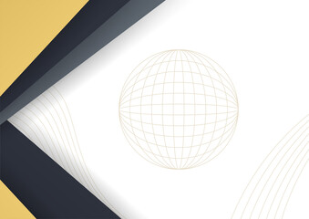 Modern simple black and gold abstract background. Suitable for business card, presentation, flyer, brochure, print, and certificate template.
