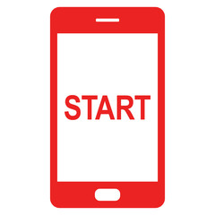 Start und Smartphone