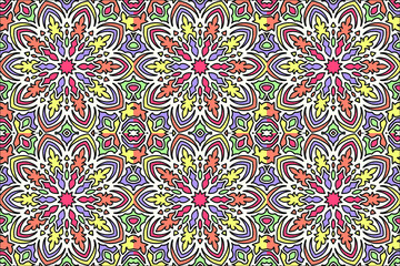 Fototapeta na wymiar Decorative islamic seamless pattern colorful background
