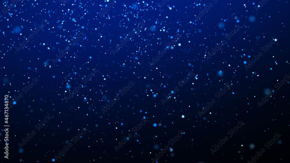 Aufkleber dust particles with bokeh effect. abstract magic background. 3d rendering.