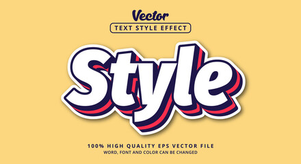 Editable text effect, Style text with light color style