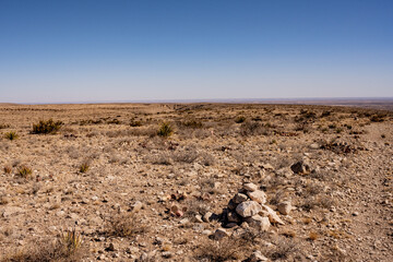 Empty Desert of Carlsbad Caverns Along Old Guano Road Trail