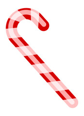Obraz premium Sweet sugar cane. Red striped candy icon