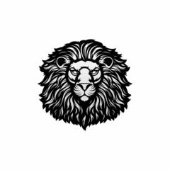 lion head silhouette vector isolated