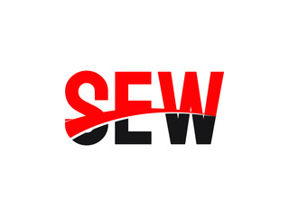 SEW Letter Initial Logo Design Vector Illustration