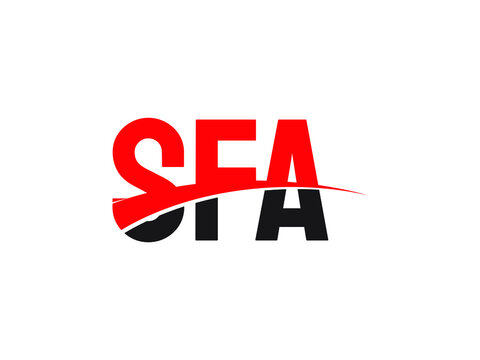 SFA Letter Initial Logo Design Vector Illustration