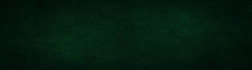 Green colored colorful old dark rustic leather - Suede, buckskin background banner panorama long.
