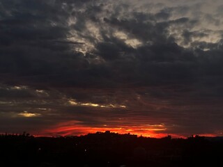 Obraz premium sunset in the city