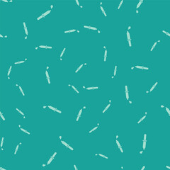 Green Pipette icon isolated seamless pattern on green background. Element of medical, chemistry lab equipment. Pipette with drop. Medicine symbol. Vector