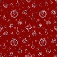 Abstract seamless pattern with graphic elements. Winter design for fabric, textile, wallpaper and packaging 
