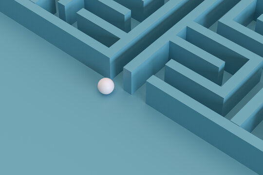 Maze Concept 3D Render