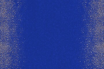 golden drops on blue, starry night, Christmas background with sparkles, holiday simple minimalistic wallpaper, xmas decoration, grunge wall design, empty template for text 