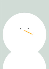 christmas-card with snowman