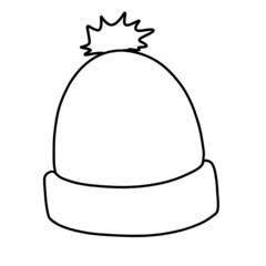 illustration of a hat line art style 