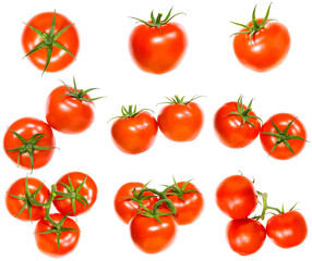 tomatoes isolated on white background