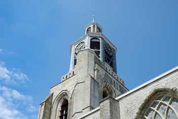The Peperbus is the church tower of the Sint-Gertrudiskerk in Bergen op Zoom, Noord-Brabant...