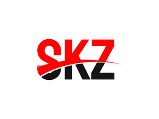 SKZ Letter Initial Logo Design Vector Illustration