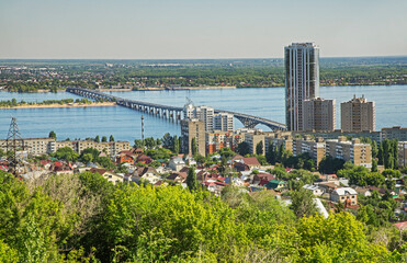 View from Falcon (Sokolovaya) mountain in Saratov. Russia