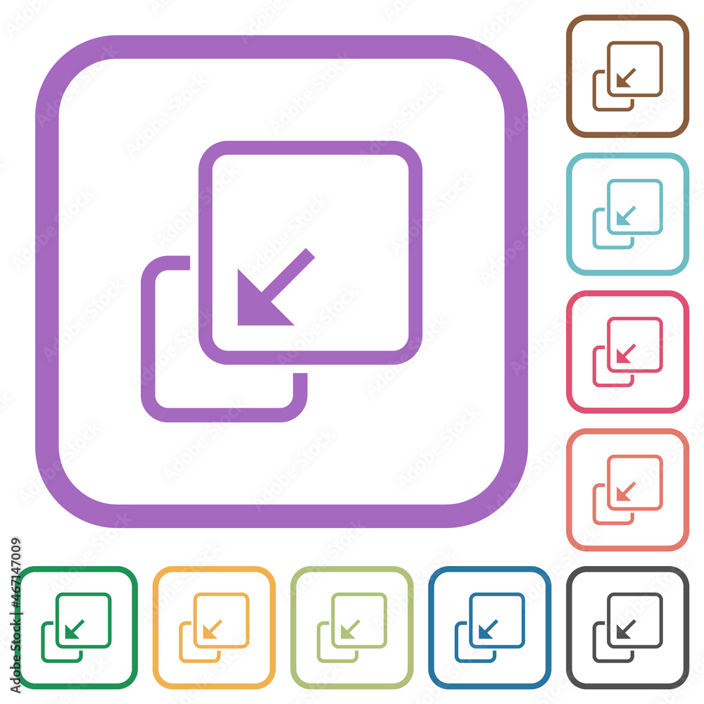 Poster collapse element outline simple icons