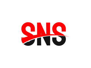 SNS Letter Initial Logo Design Vector Illustration