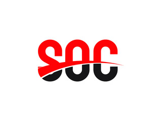 SOC Letter Initial Logo Design Vector Illustration