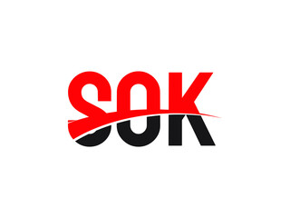 SOK Letter Initial Logo Design Vector Illustration