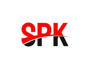 SPK Letter Initial Logo Design Vector Illustration