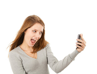 Young women with her smartphone