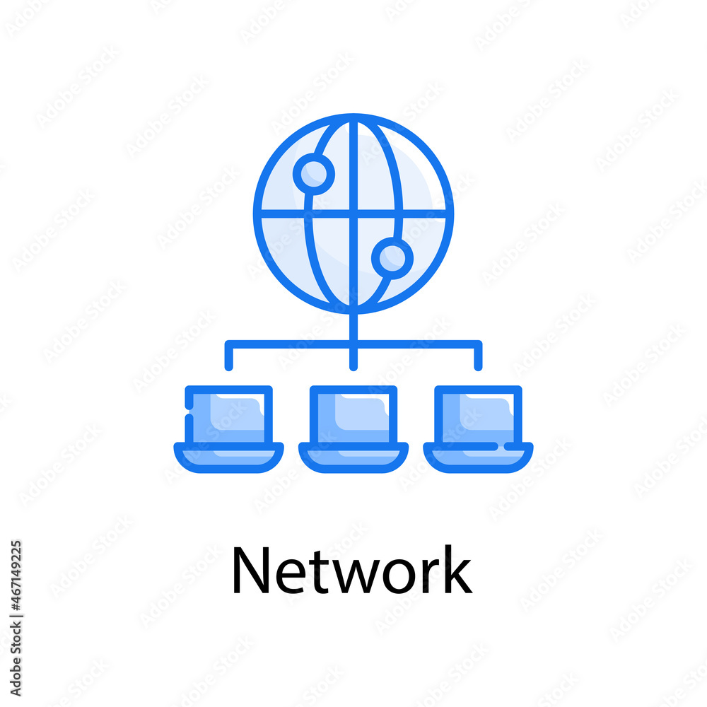 Poster network vector blue colours icon design illustration. web analytics symbol on white background eps 1