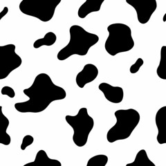 Бесшовные черно-белые коровы шаблон, стиль каракули. Может быть использован для обоев, шаблон заливки, веб-страницы фона, текстуры поверхности