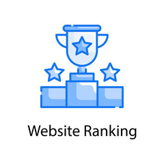 Website ranking vector blue colours Icon Design illustration. Web Analytics Symbol on White background EPS 10 File