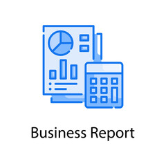 Business report vector blue colours Icon Design illustration. Web Analytics Symbol on White background EPS 10 File