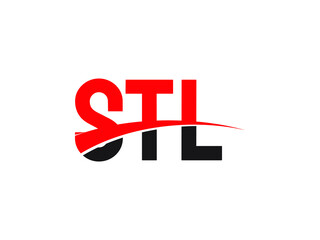 Fototapeta premium STL Letter Initial Logo Design Vector Illustration