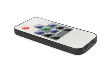 Modern lighting remote control isolated on white