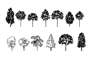 Set of trees.