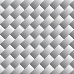 Diagonal gray gradient seamless texture. Modern stylish pattern sequence of weaving strips. Monochrome geometric ornament laying rectangles. Jpeg illustration