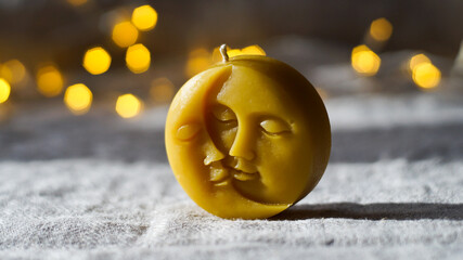 beeswax candles, holiday gift, interior decoration © alex
