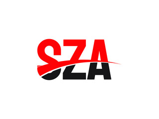 SZA Letter Initial Logo Design Vector Illustration - obrazy, fototapety, plakaty