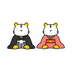 寅年　フォトフレーム素材　顔はめ　セット