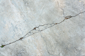 Crack cement wall or floor for background or texture.