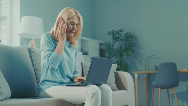 Retired consultant lady read netbook data give phone feedback