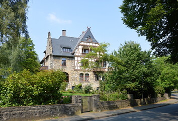 Fototapeta na wymiar Villa in der Kur Stadt Bad Pyrmont, Niedersachsen