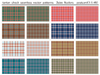タータンチェック　シームレスパターン