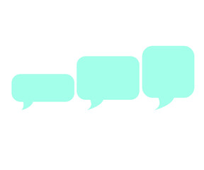 Fototapeta premium Set of speech bubble, textbox cloud of chat for comment, post, comic. Dialog box icon, message template. Different shape for talk on isolated background. cartoon vector illustration