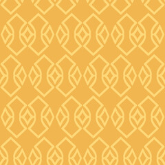 Seamless pattern with yellow ornament
